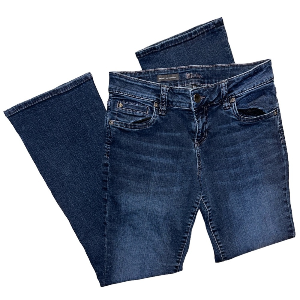 Kut From The Kloth Natalie High Rise Boot Cut Dark Wash Jeans 6S